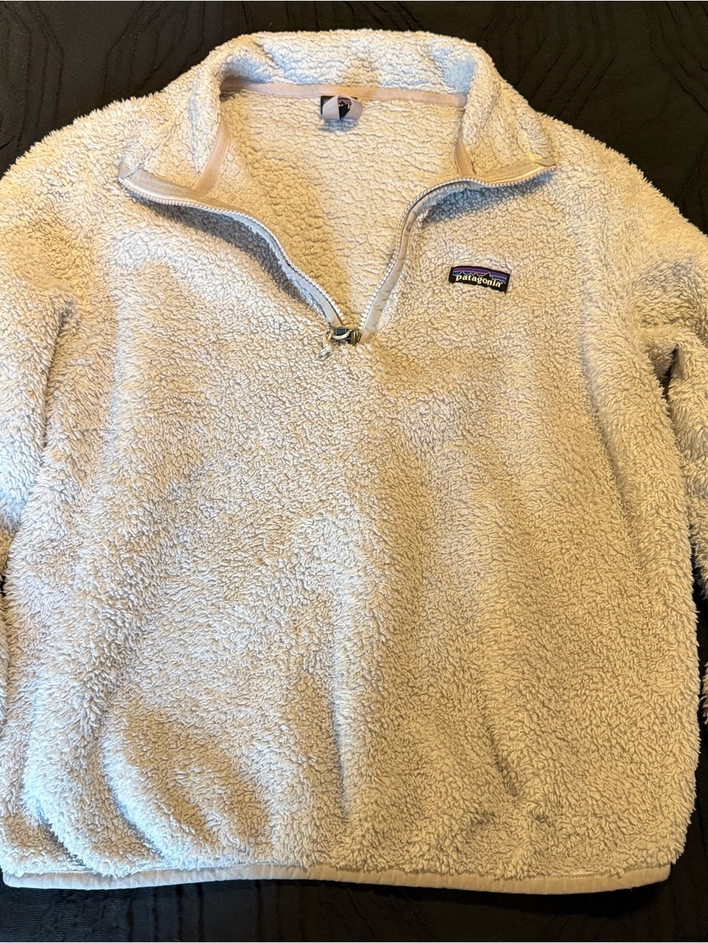 Patagonia Los Gatos Quarter-Zip Fleece Pullover, White, Medium